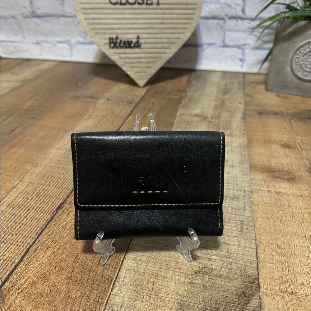 Fossil Cowhide Leather Black Vintage Wallet Sl8636